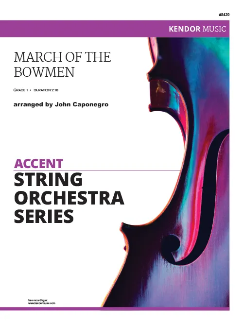 Kendor Music March of the Bowmen noty pro orchestr pochod