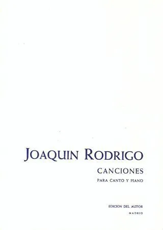 Ediciones Joaquín Rodrigo Álbum de canciones noty hlas klavír