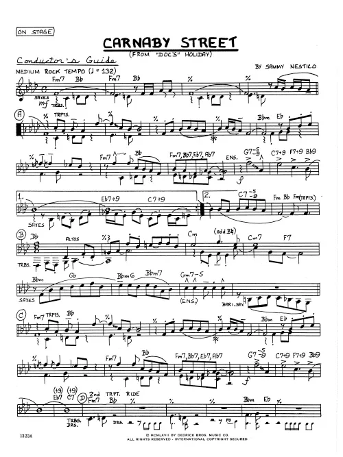 Kendor Music Carnaby Street partitura full score rock
