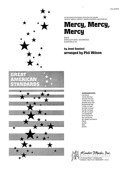 Kendor Music Mercy, Mercy, Mercy partitura Full Score