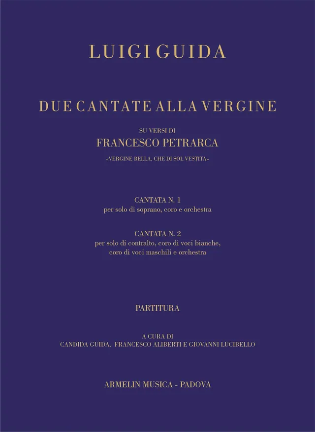 Armelin Musica Due cantate alla Vergine su versi di Francesco Petrarca partitura