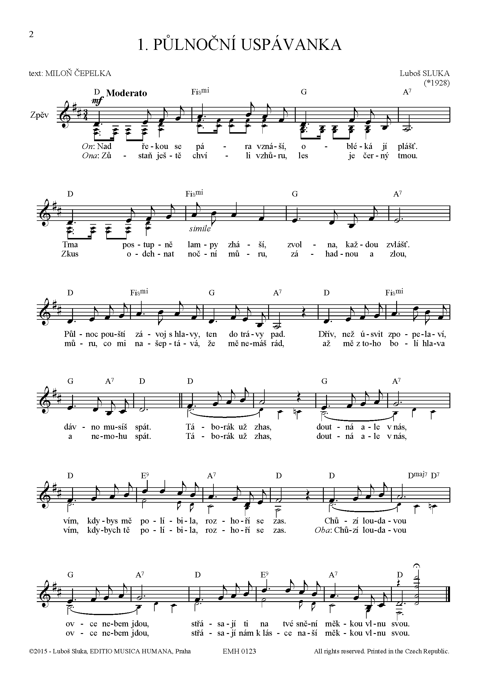 Editio Musica Humana Trampské písničky noty pro zpěv a kytaru