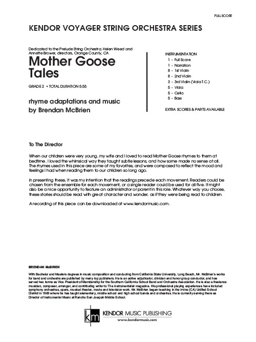 Kendor Music Mother Goose Tales partitura Full Score 5:55