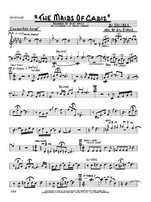 Kendor Music Maids Of Cadiz partitura trubka balada