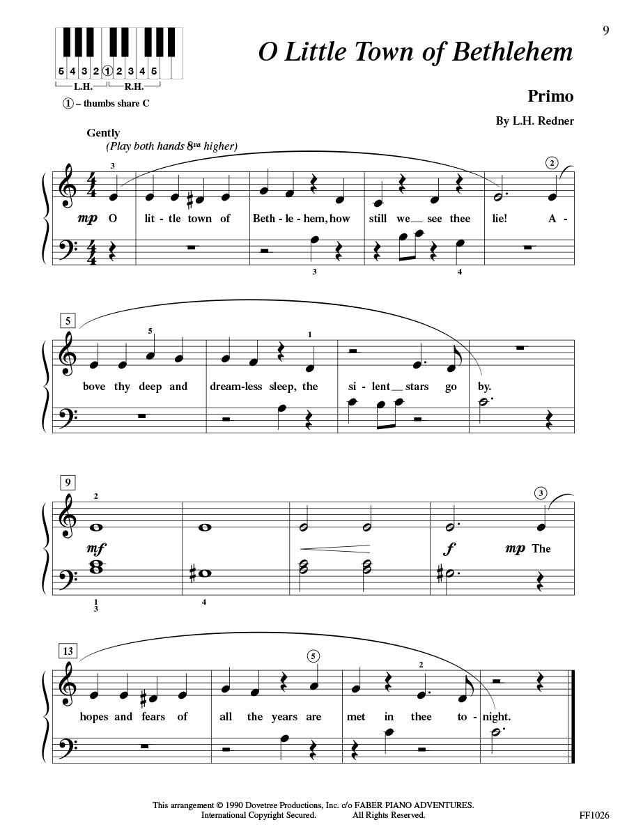 Faber DuetTime Piano Christmas čtyřruční noty vánoční
