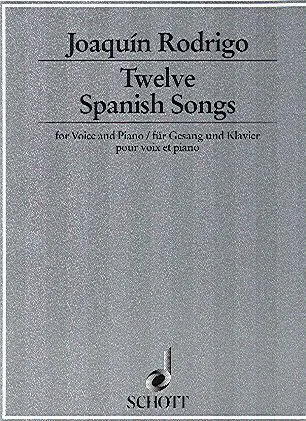 Ediciones Joaquín Rodrigo Doce canciones españolas noty hlas klavír
