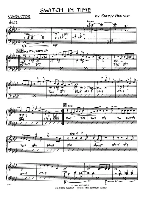 Kendor Music Switch In Time Condensed Score noty