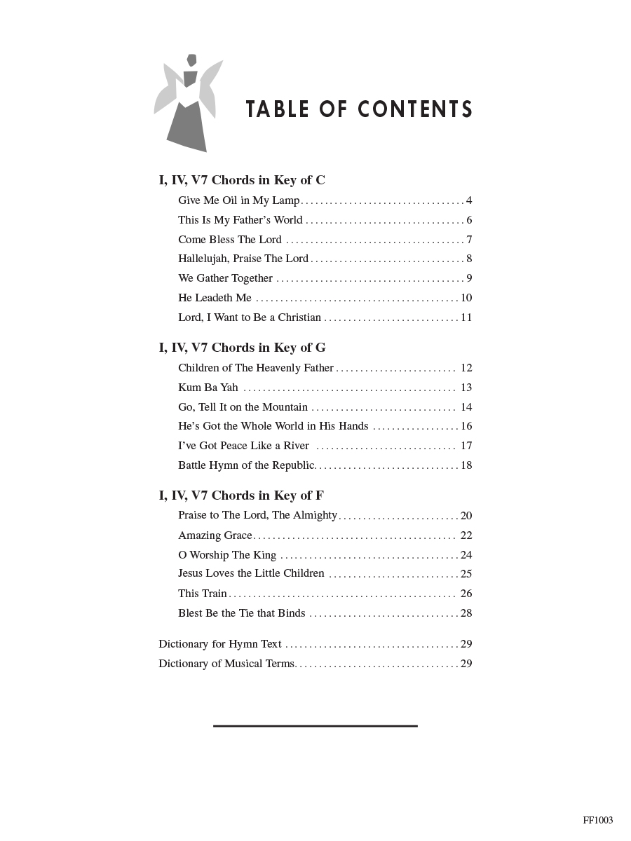 Faber ChordTime Piano Hymns noty 2B 19 písní