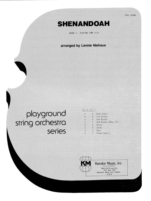 Kendor Music Shenandoah partitura orchestr