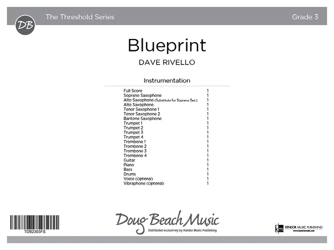 Kendor Music Blueprint Full Score partitura orchestr