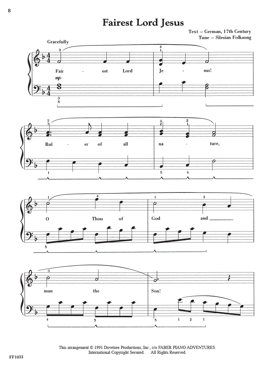 Faber FunTime Piano Hymns noty pro klavír level 3