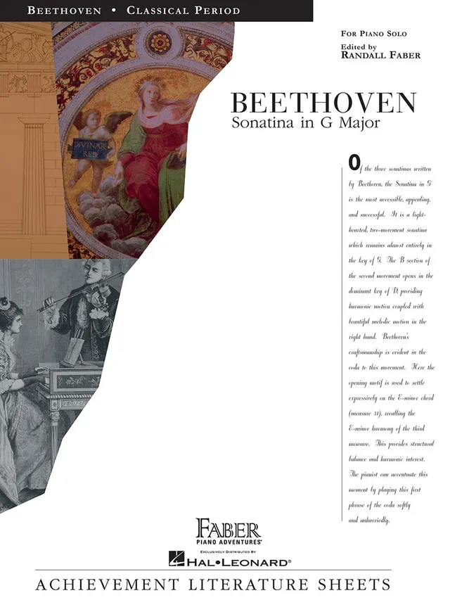 Faber Piano Adventures Beethoven Sonatina in G Major noty klasika
