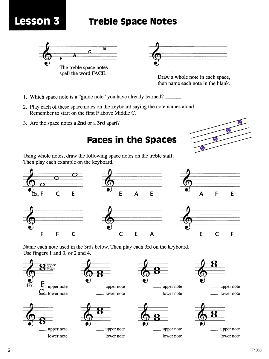 Faber I Can Read Music Book 2 cvičení čtení not
