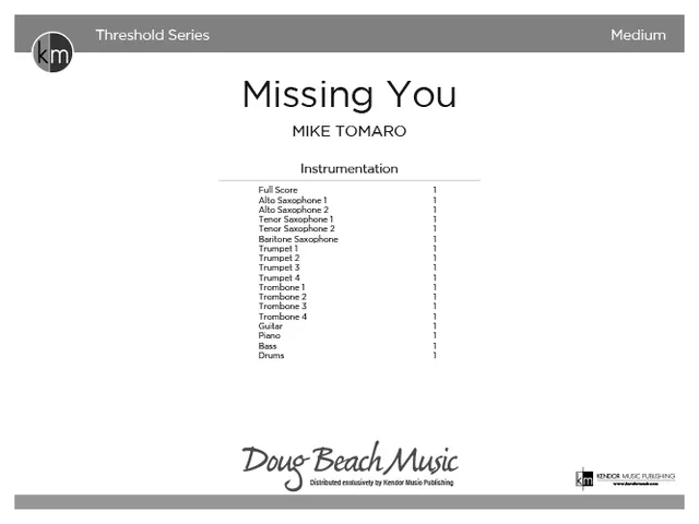 Kendor Music Missing You Full Score partitura balada