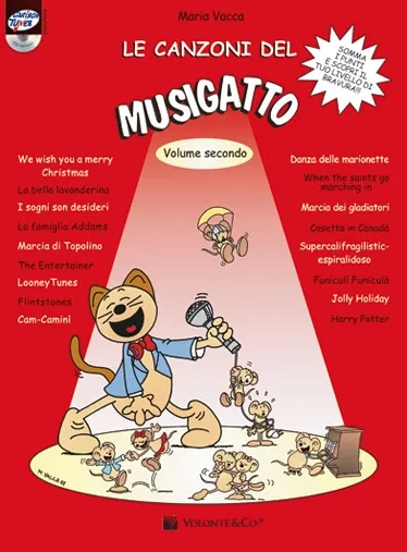Volonte Le Canzoni del Musigatto Vol. 2 zpěvník s CD