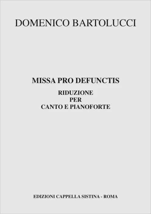 Armelin Musica Missa Pro Defunctis partitura pro sbor