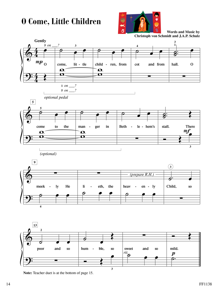 Faber Piano Adventures Level 1 Christmas noty pro klavír vánoční