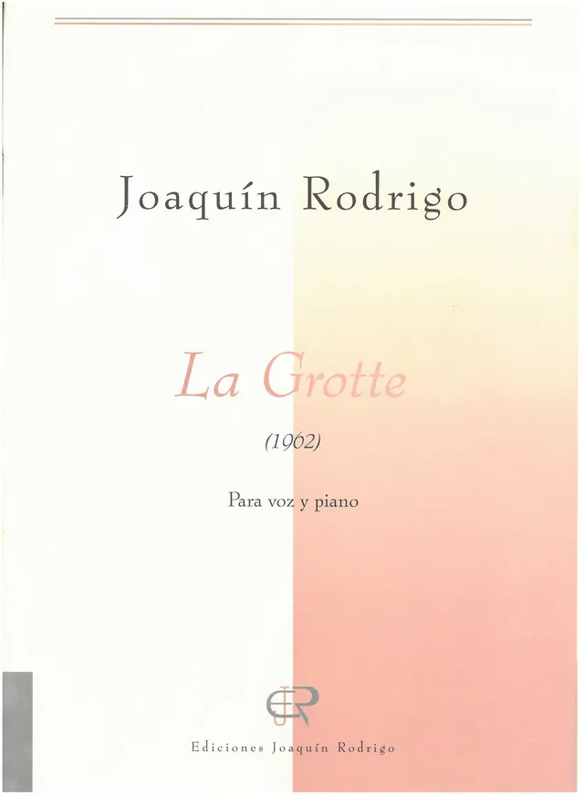 Ediciones Joaquín Rodrigo La grotte noty hlas klavír 5 min