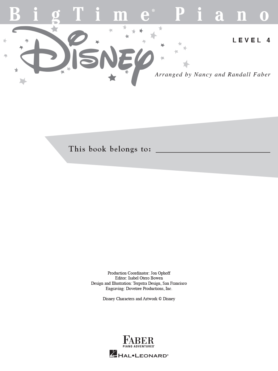 Faber BigTime Piano Disney noty pro klavír