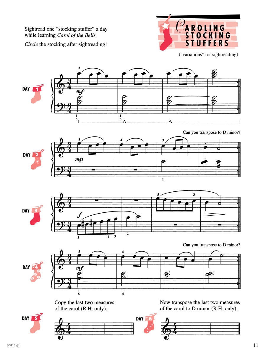 Faber Piano Adventures Level 3A Christmas noty vánoční