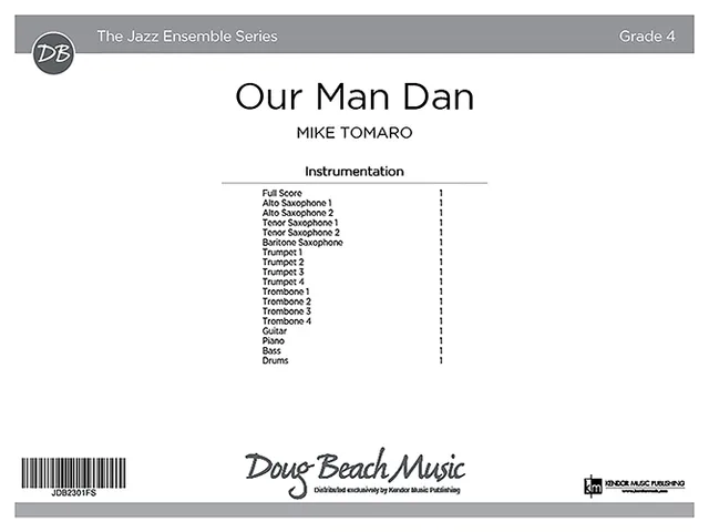 Kendor Music Our Man Dan partitura funk Mike Tomaro