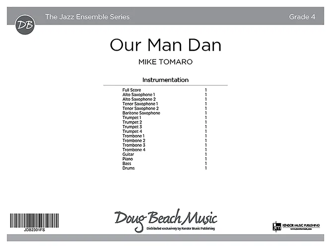 Kendor Music Our Man Dan partitura funk Mike Tomaro