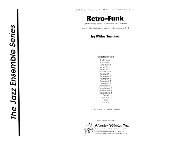 Kendor Music Retro-Funk partitura funk pro kapelu