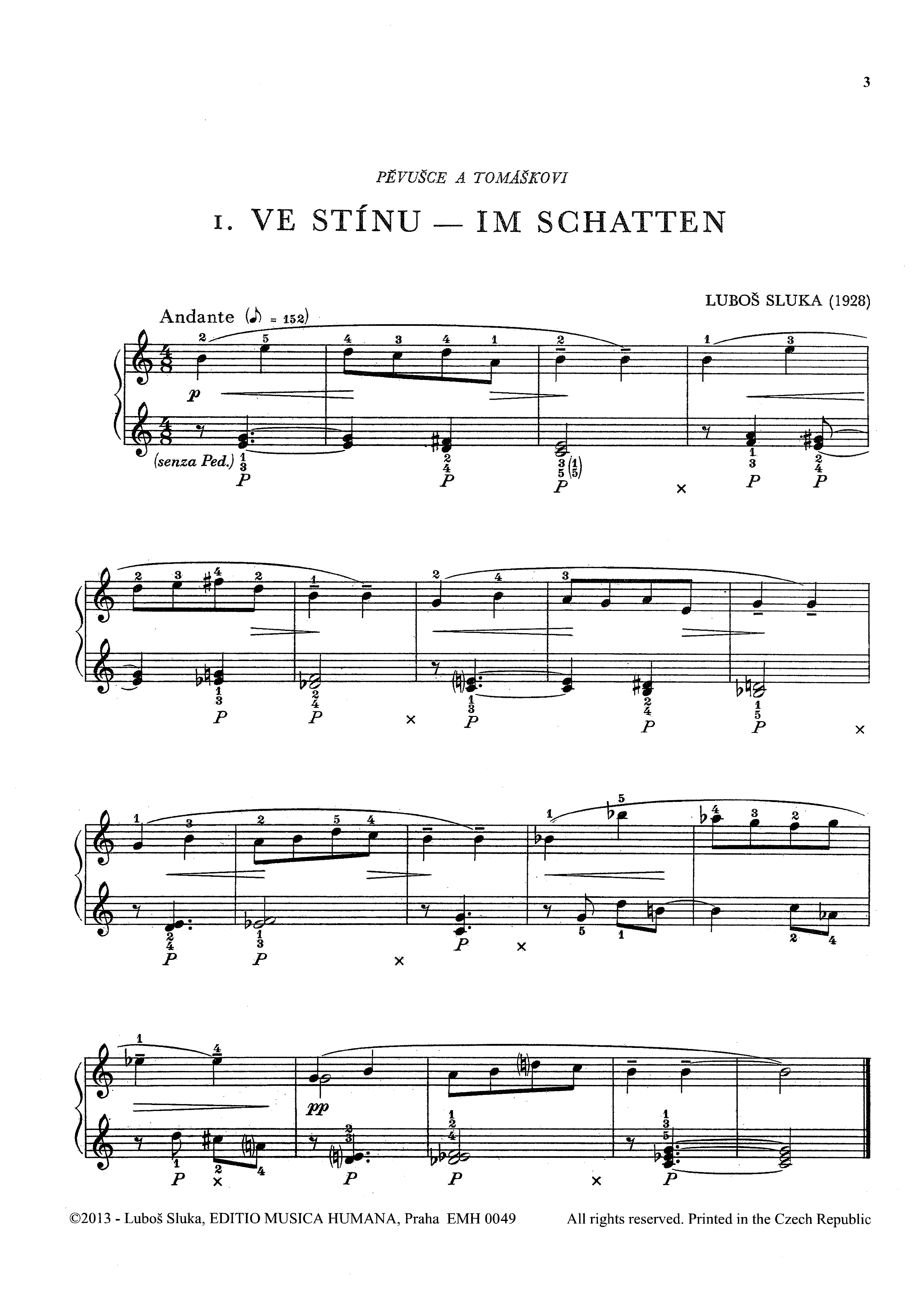 Editio Musica Humana Hry a sny noty pro klavír 16 stran