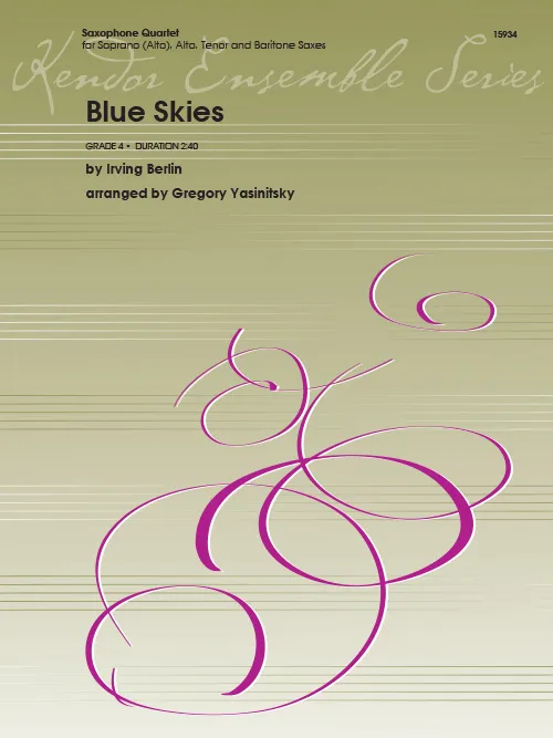 Kendor Music Blue Skies noty saxofonový kvartet