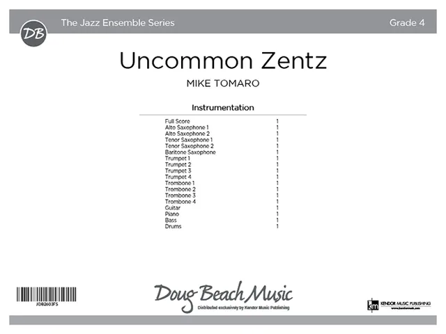 Kendor Music Uncommon Zentz partitura full score swing
