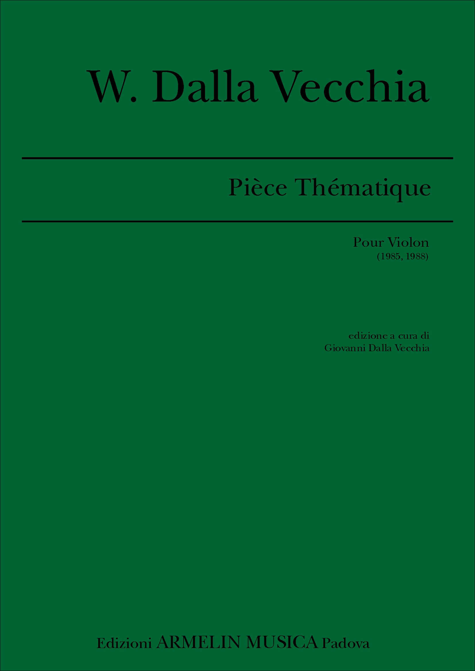 Armelin Musica Pièce Thématique housle noty sólo