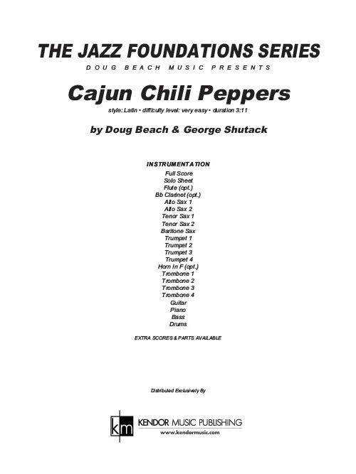 Kendor Music Cajun Chili Peppers partitura pro big band