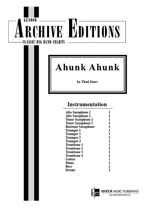 Kendor Music Ahunk Ahunk partitura funky blues 5/4