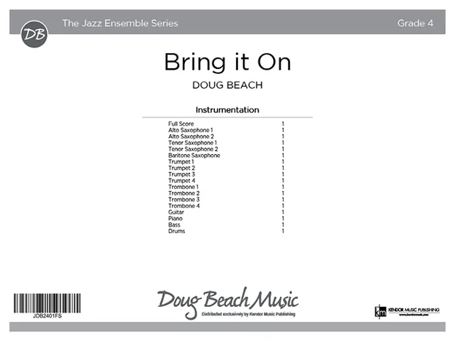 Kendor Music Bring it On partitura Full Score swing