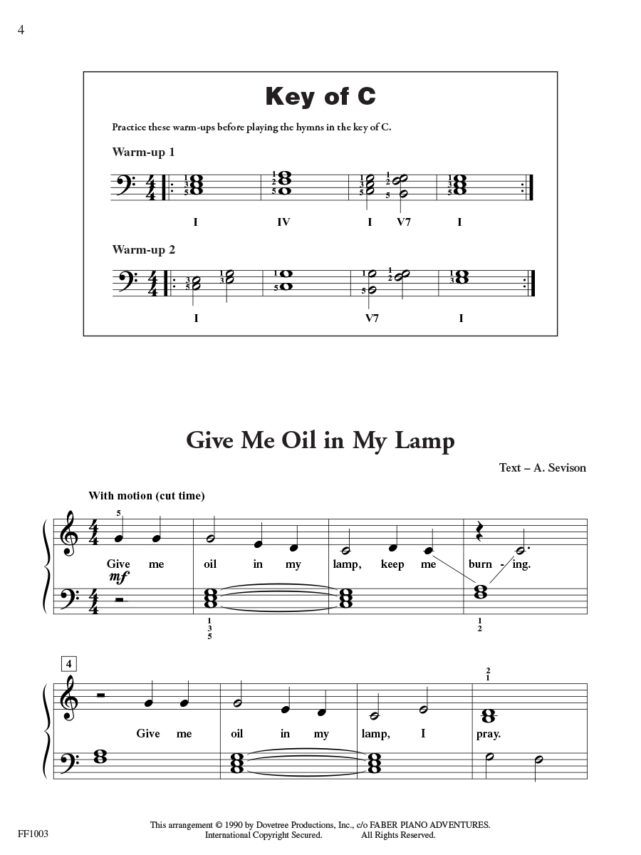 Faber ChordTime Piano Hymns noty 2B 19 písní