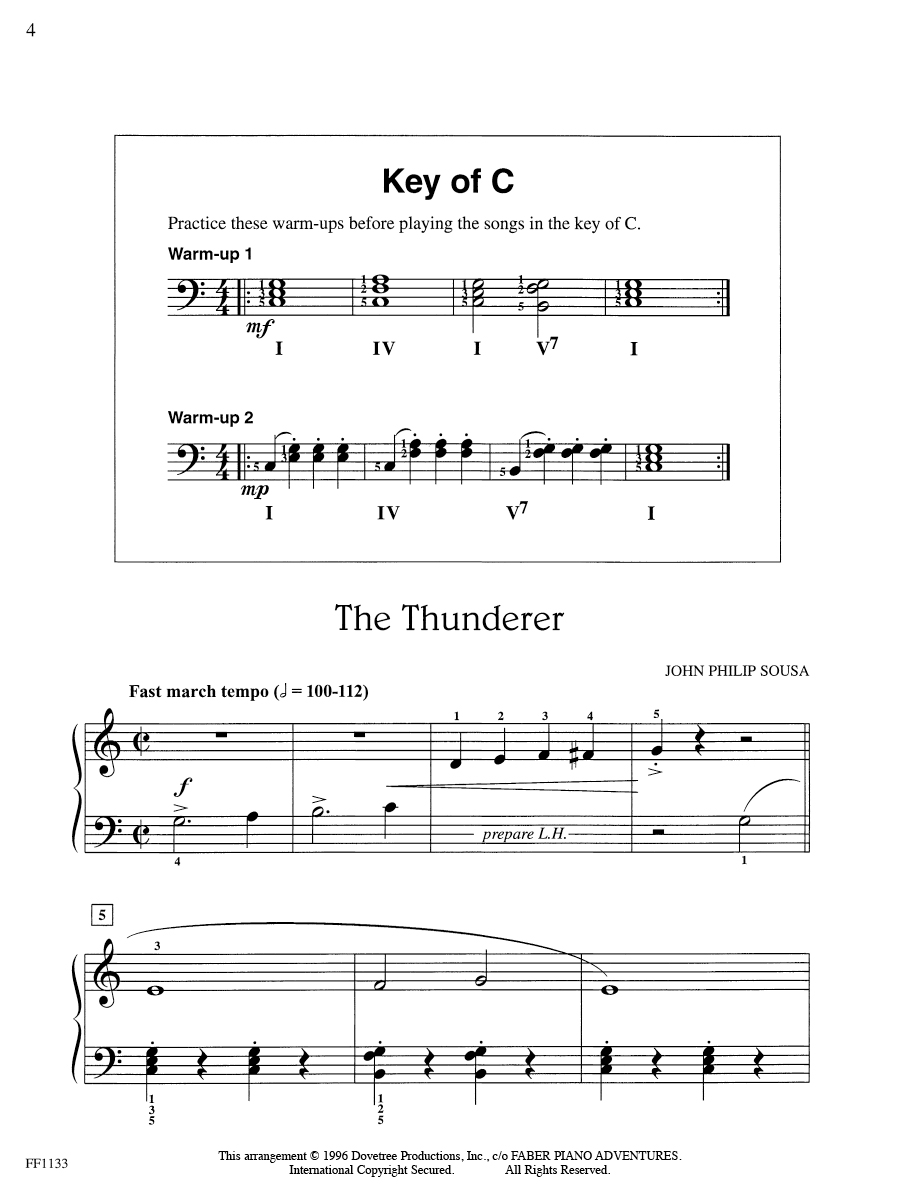 Faber ChordTime Piano Ragtime and Marches noty pro klavír 2B