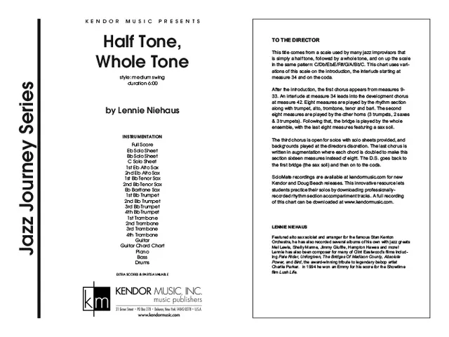 Kendor Music Half Tone Whole Tone partitura pro big band