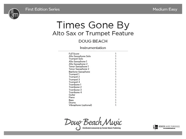 Kendor Music Times Gone By noty Full Score balada
