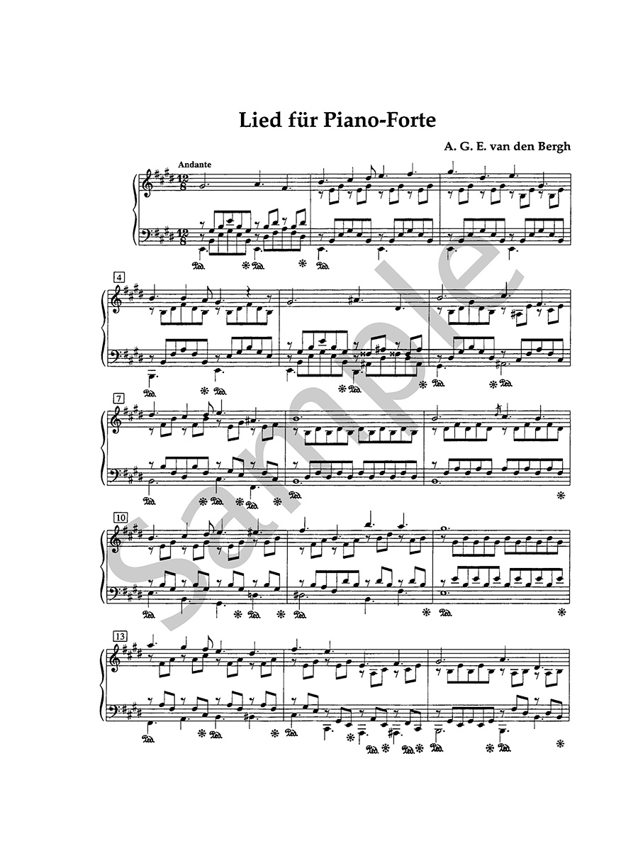 Hildegard Publishing Lied for Piano Forte noty van den Bergh
