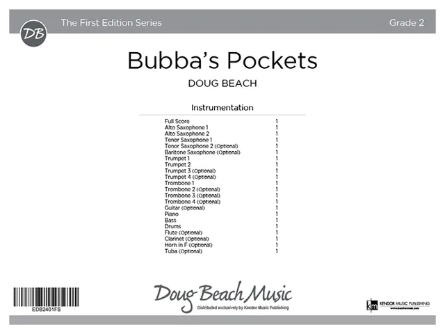 Kendor Music Bubba's Pockets Full Score noty blues