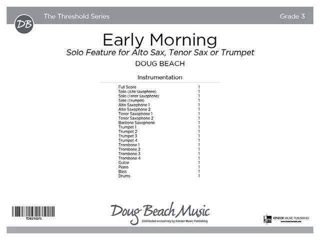 Kendor Music Early Morning partitura pro big band balada