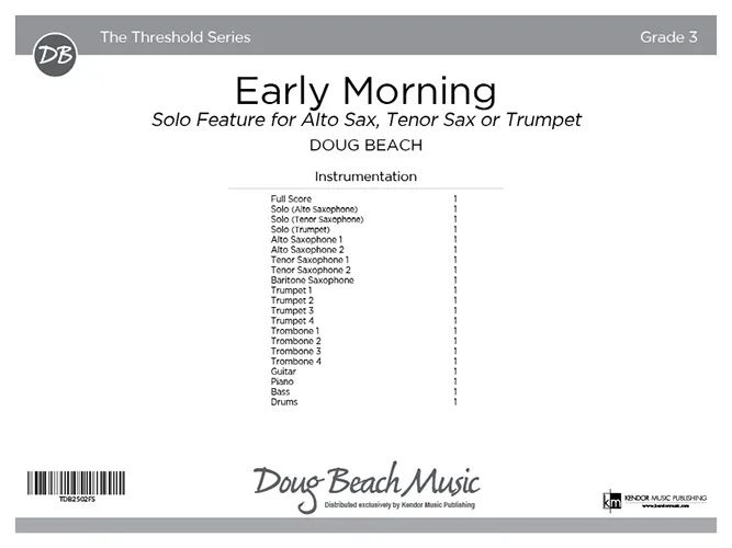 Kendor Music Early Morning partitura pro big band balada