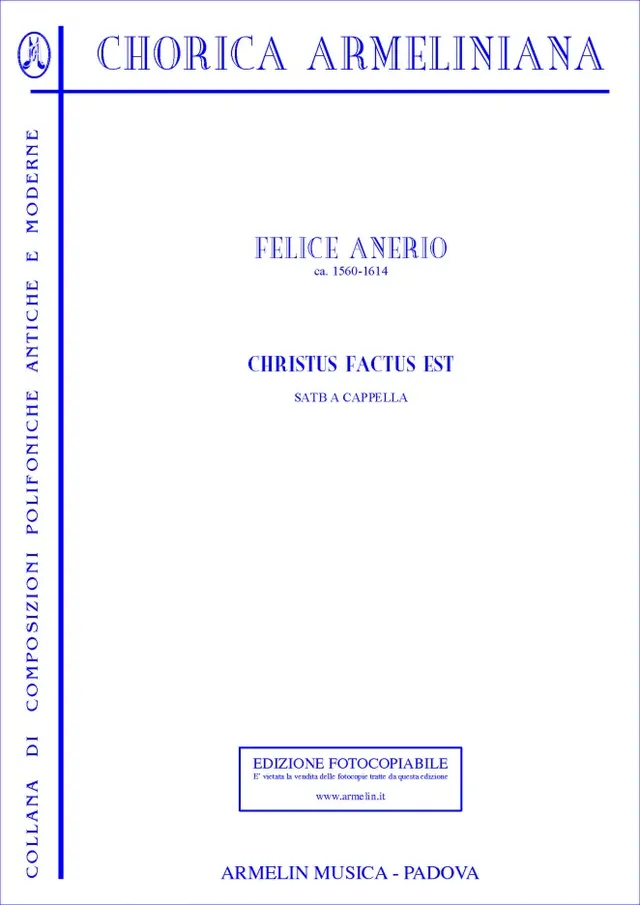 Armelin Musica Christus factus est noty pro sbor