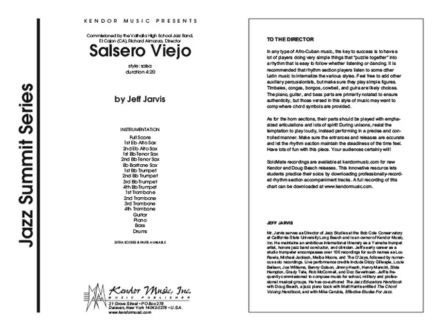 Kendor Music Salsero Viejo partitura full score salsa 4:20