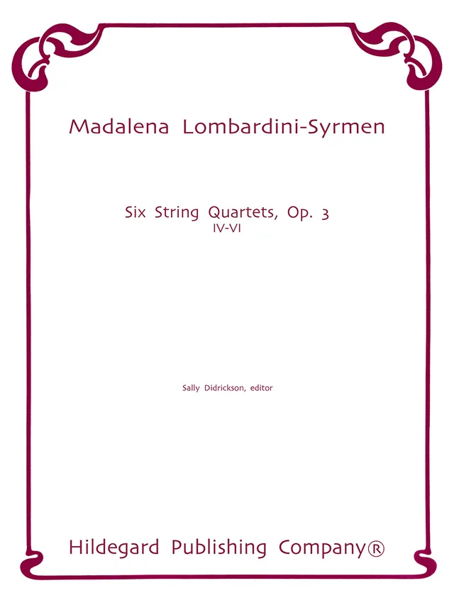 Hildegard Publishing Sirmen Kvartety Op.3 noty digitální