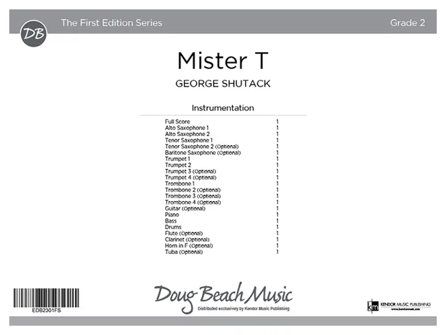 Kendor Music Mister T partitura swing pro mladý big band