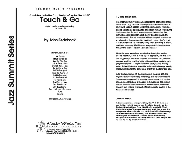 Kendor Music Touch & Go partitura swing pro big band