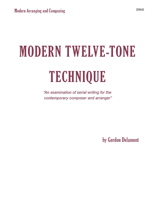 Kendor Music Modern Twelve-Tone Technique kniha kompozice