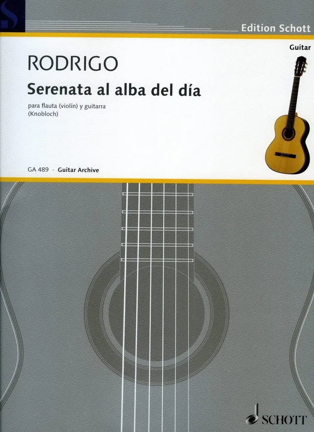 Ediciones Joaquín Rodrigo Serenata al alba del día noty flétna kytara