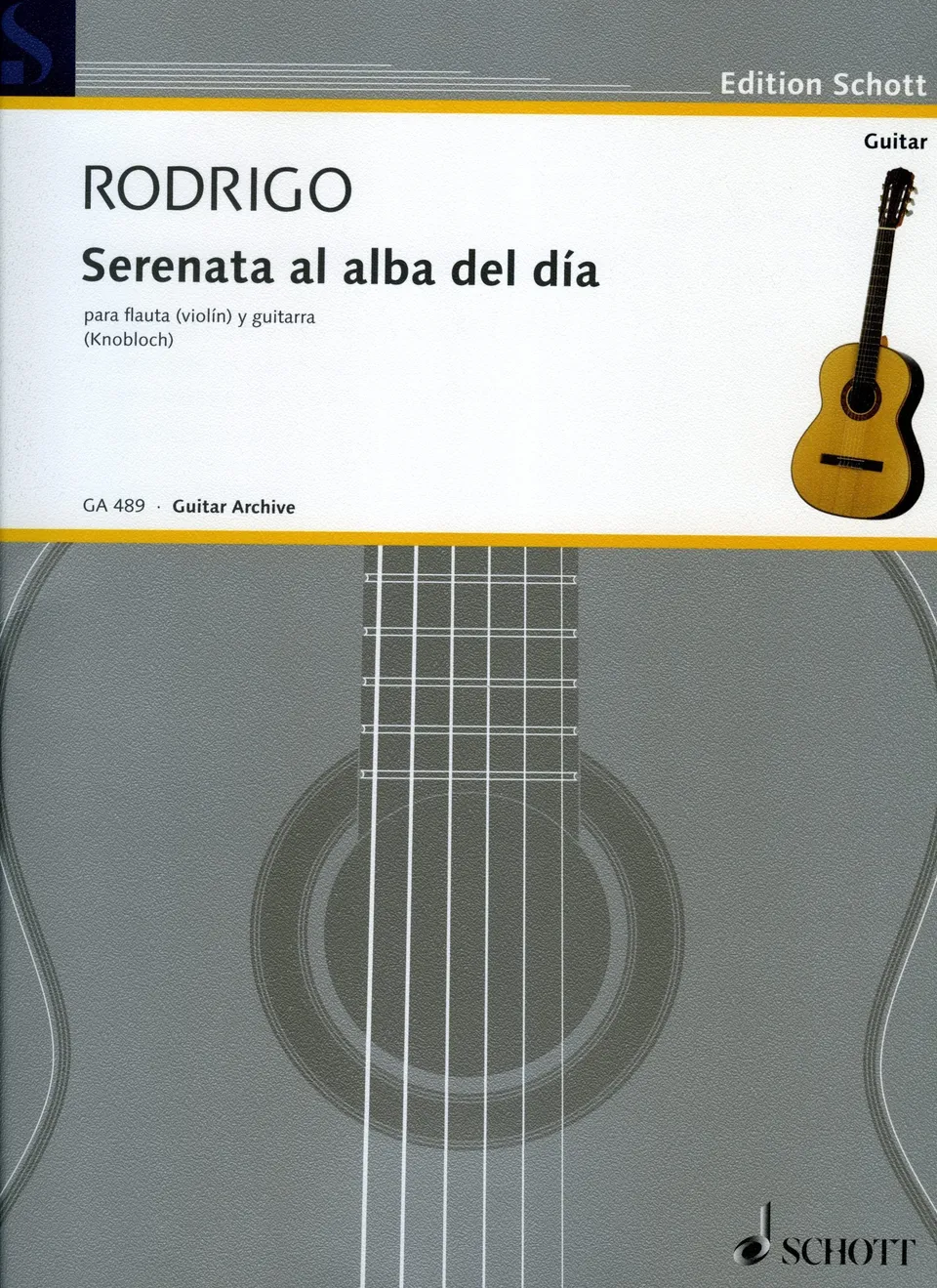 Ediciones Joaquín Rodrigo Serenata al alba del día noty flétna kytara
